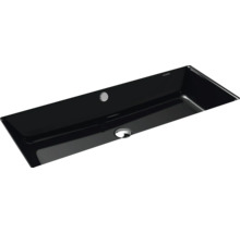 Unterbauwaschbecken Kaldewei Puro 90x38,5 cm schwarz glänzend emailliert perleffekt Antidröhn