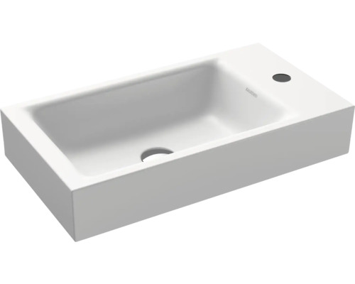 Handwaschbecken Kaldewei Puro 55x30 cm alpinweiß matt emailliert perleffekt Rechteckiges Waschbecken für das Badezimmer