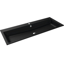 Einbauwaschbecken Kaldewei Puro 120x46 cm schwarz matt emailliert perleffekt