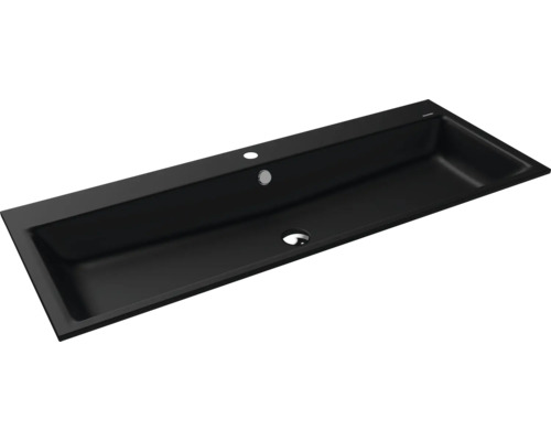 Einbauwaschbecken Kaldewei Puro 120x46 cm schwarz matt emailliert perleffekt Schwarzes Aufsatzwaschbecken für das Badezimmer