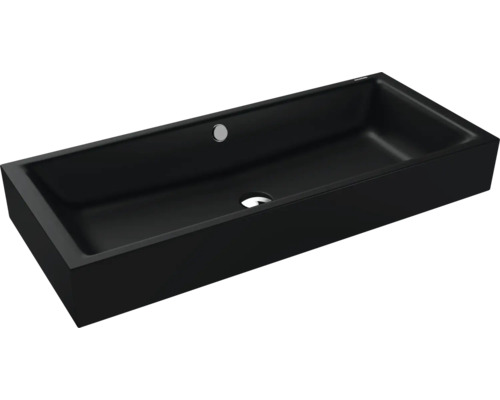 Aufsatzwaschbecken Kalswwei Puro 90x38,5 cm cool grey 90 matt emailliert perleffekt Rechteckiges Waschbecken für das Badezimmer