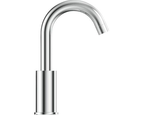 Wasserhahn aus Metall mit gebogenem Auslauf