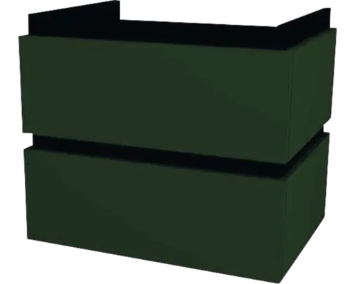 Waschbeckenunterschrank Devo Viva 2.0 59x51x44 cm ohne Waschbecken grün matt Dunkelgrüner Pflanzkasten mit zwei Ebenen.