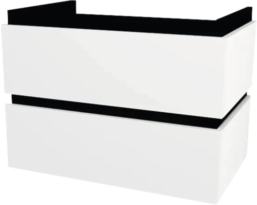 Waschbeckenunterschrank Devo Viva 2.0 69x51x44 cm ohne Waschbecken weiß matt Waschtischunterschrank mit zwei Schubladen