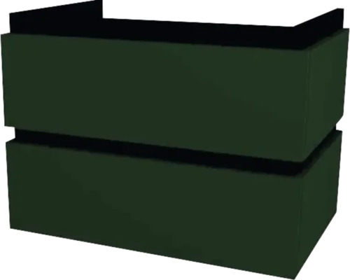 Waschbeckenunterschrank Devo Viva 2.0 69x51x44 cm ohne Waschbecken grün matt Doppelte Pflanzkiste aus Kunststoff