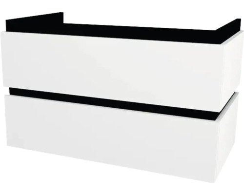 Waschbeckenunterschrank Devo Viva 2.0 84x51x44 cm ohne Waschbecken weiß matt Waschtischunterschrank mit zwei Schubladen für das Badezimmer