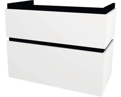 Waschbeckenunterschrank Devo Viva 2.0 84x66x44 cm ohne Waschbecken weiß matt Waschtischunterschrank mit zwei Schubladen für das Badezimmer