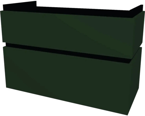 Waschbeckenunterschrank Devo Viva 2.0 97x66x44 cm ohne Waschbecken grün matt Schwebendes Sideboard mit zwei Ebenen