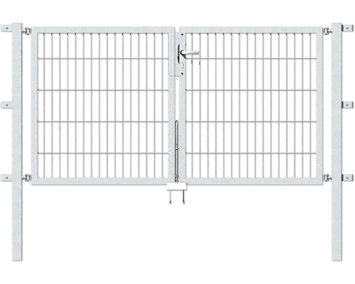 Doppeltor ALBERTS Flexo 200 x 100 cm Typ 6/5/6 Rahmen 40x40 inkl. Pfosten 6 x 6 cm feuerverzinkt