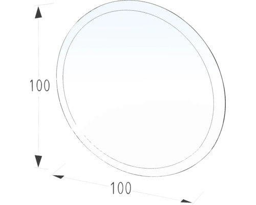 Funkenschutzplatte Lienbacher Glas rund Ø 100 cm mit Fase