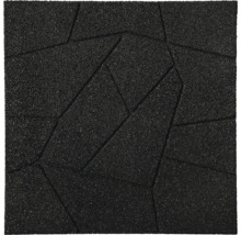 Schwarze Gummifliese mit geometrischem Muster