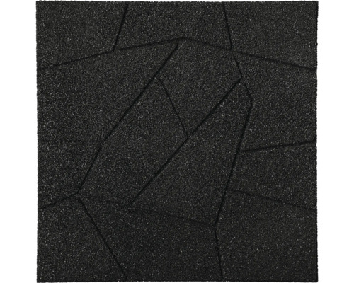 Fallschutzmatte 50 x 50 x 2,5 cm Gummi grau anthrazit Schwarze Gummifliese mit geometrischem Muster