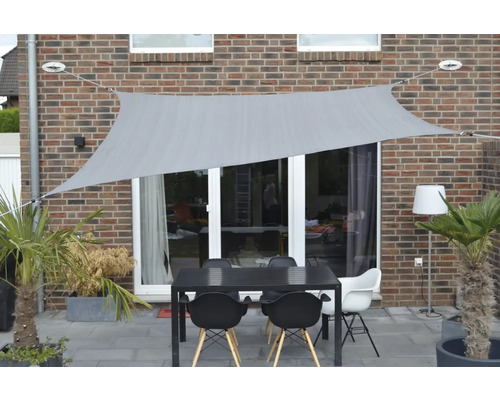 Sonnensegel Rechteck grau 300x400 cm