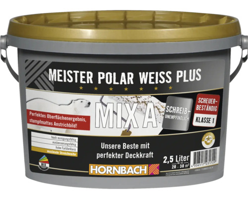 Eimer Meister Polar Weiss Plus Innenfarbe, 2,5 Liter