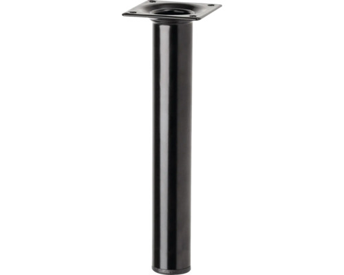 Tarrox Tischbein rund Ø 30 x 300 mm, schwarz Tischbein aus Metall mit Montageplatte