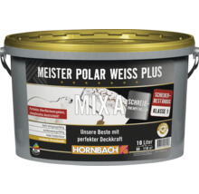 HORNBACH Wandfarbe Meister Polarweiß Plus im Wunschfarbton Basis A 10 L