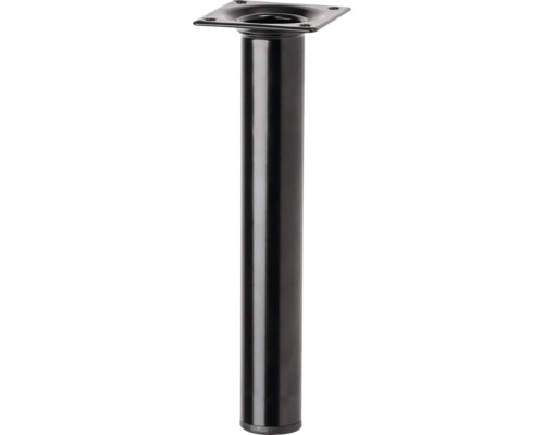 Tarrox Tischbein rund Ø 30 x 100 mm, schwarz Tischbein aus Metall mit Montageplatte
