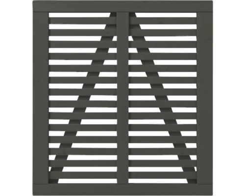 Einzeltor PLUS Harmoni 100 x 107 cm RAL 7022 grau Holzzaun-Element mit Lamellen