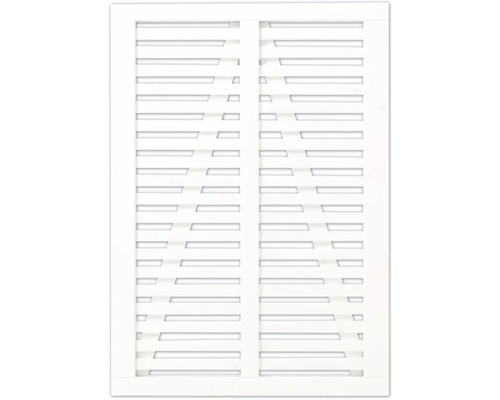 Einzeltor PLUS Harmoni 100 x 140 cm RAL 9010 weiß Weiße Fensterläden mit horizontalen Lamellen