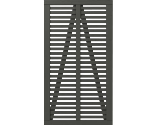 Einzeltor PLUS Harmoni 100 x 180 cm RAL 7022 grau Fensterladen mit Lamellen
