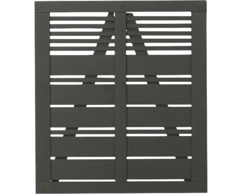 Einzeltor PLUS Silence 100 x 110 cm RAL 7022 grau Holzzaun mit horizontalen Lamellen für Sichtschutz