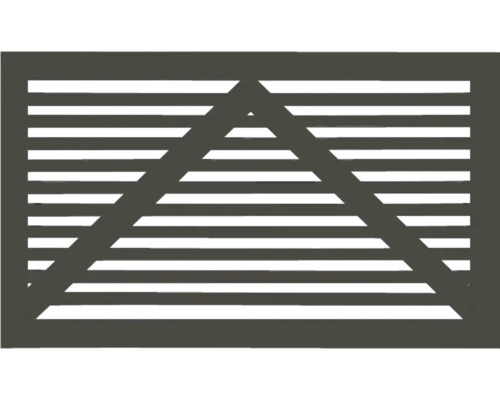 Einzeltor PLUS Tokyo 150 x 90 cm RAL 7022 grau Sichtschutzelement mit Dreiecksmuster