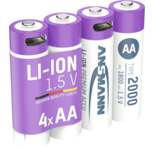 Ansmann Li-Ionen Batterien, Viererpack AA Batterien