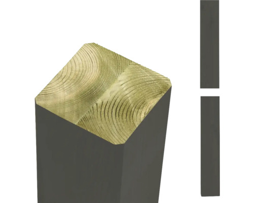 Pfosten PLUS verleimt, gerade 9 x 9 x 208 cm grau Kantholz aus Holz