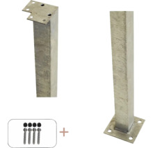 Pfostenanker Set mit Schrauben für Zaunbau und Gartenprojekte