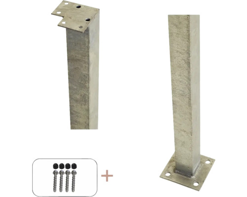 Pfostenanker Set mit Schrauben für Zaunbau und Gartenprojekte