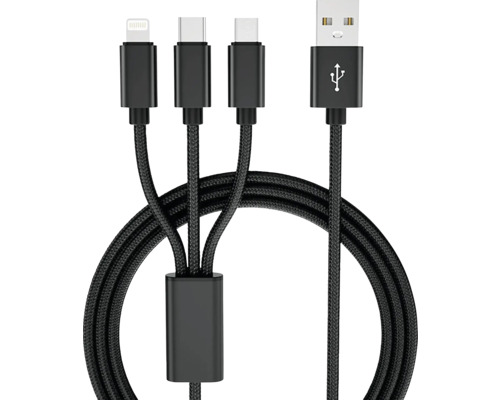 Kabel USB-Adapter BE COOL 3 in 1, schwarz IP 20