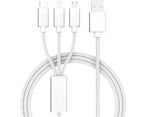 Kabel USB-Adapter BE COOL 3 in 1, weiß IP 20