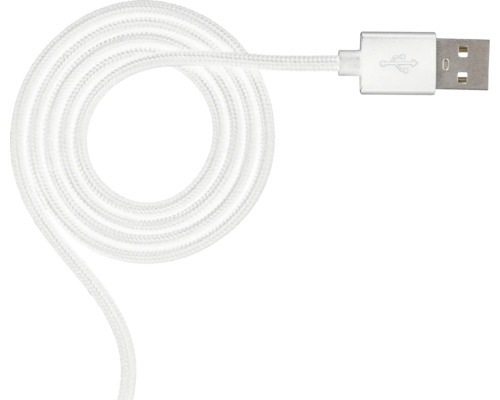 Weißes USB-Kabel mit Stecker