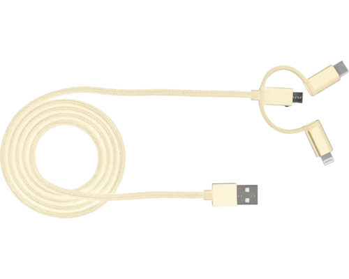USB Lade- und Datenkabel BE COOL 3 in 1, weiß IP 20
