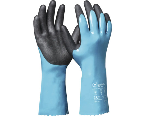 Arbeitshandschuhe GEBOL "Grip Tech", Größe 9, schwarz/blau