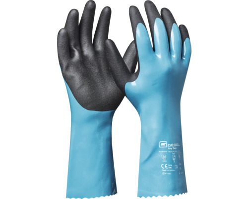 Arbeitshandschuhe GEBOL "Grip Tech", Größe 10, schwarz/blau