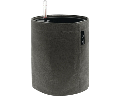 Blumentopf Lechuza Kunstleder 31,8 x 31,8 x 34,2 cm anthrazit Blumentopf mit Bewässerungssystem und Füllstandsanzeige