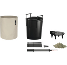 Pflanzgefäß mit Einsatz, Bewässerungsanzeige und Zubehör