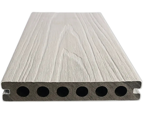 Konsta WPC Terrassendiele Nativo Hohlkammerprofil beschichtet 23x138x3000 mm Eiche weißgrau Konsta WPC Terrassendiele Nativo Hohlkammerprofil beschichtet 23x138x3000 mm Eiche weißgrau