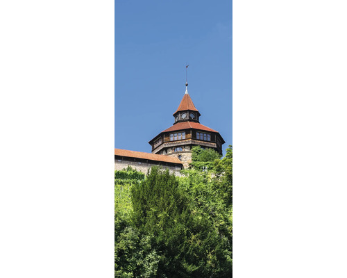 Duschrückwand Schulte Decodesign 2550x1000x3 mm Esslinger Burg Turm Ansicht der mittelalterlichen Festung auf einem Hügel