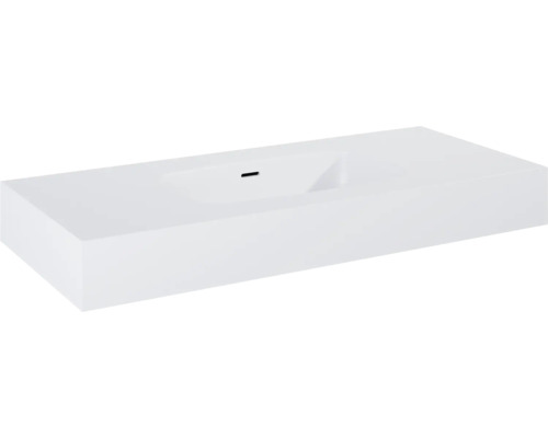 Standard-Waschtisch Jungborn DECEM rechteck 100,8x46 cm weiß matt mit Beschichtung Rechteckiges, weißes Waschbecken