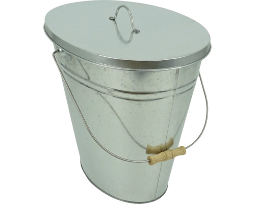 Ascheeimer Valo oval 24 Liter verzinkt