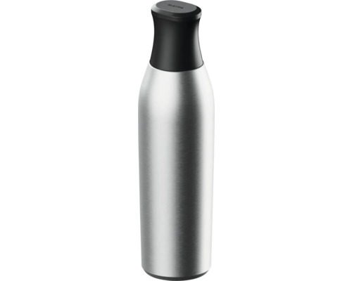 Wasserflasche Blanco Water Bottle edelstahl 527673 Edelstahl Trinkflasche mit schwarzem Verschluss