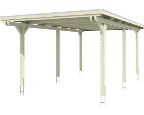 Holzcarport mit Flachdach