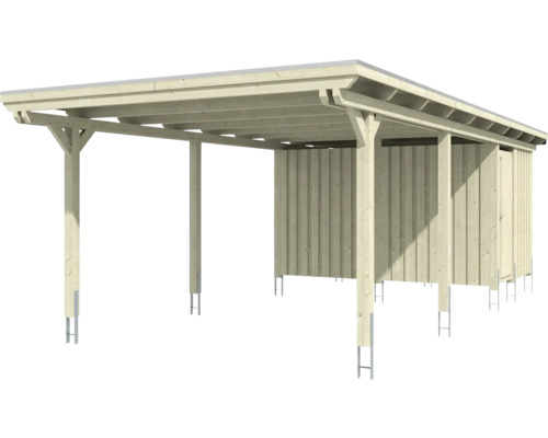 Holzcarport mit Geräteraum