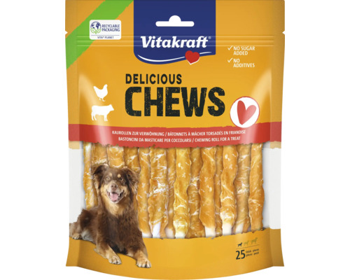 Hundesnack Vitalkraft Chews Kaurolle Huhn 25 Stk
