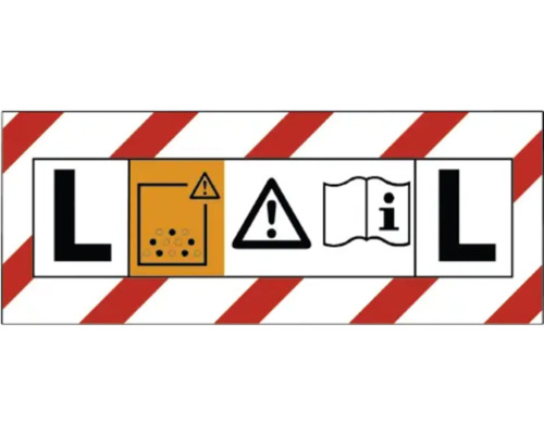 Symbol für Lagerung, Gefahren und Bedienungsanleitung