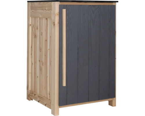 Gartenschrank Konsta Typ 603 60 x 58 x 92 cm Holz anthrazit