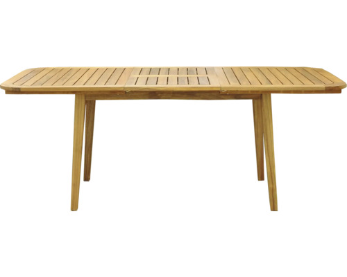 Ausziehbarer Gartentisch aus Holz mit Lattenmuster