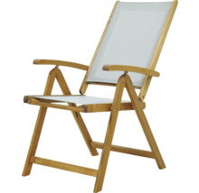 Holzliegestuhl mit Textilbespannung